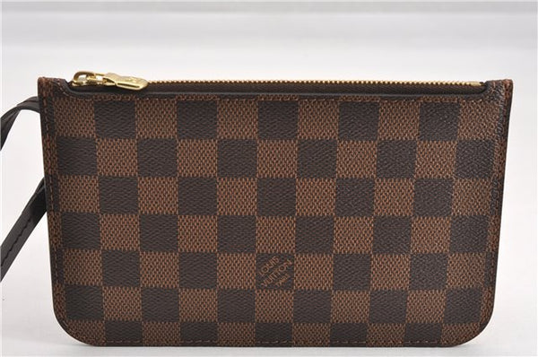 Authentic Louis Vuitton Damier Neverfull Pouch Purse Clutch Bag LV 6498F