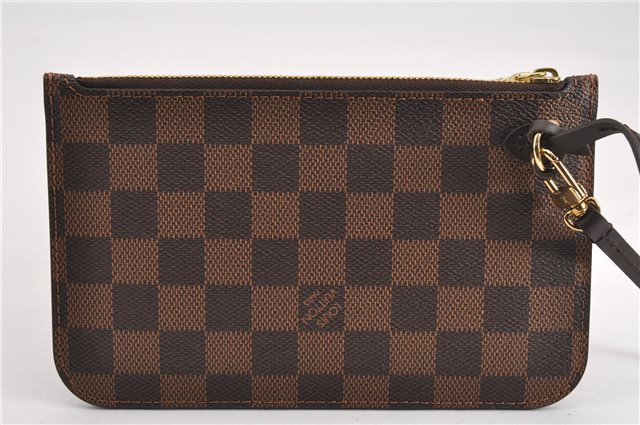 Authentic Louis Vuitton Damier Neverfull Pouch Purse Clutch Bag LV 6498F