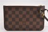 Authentic Louis Vuitton Damier Neverfull Pouch Purse Clutch Bag LV 6498F