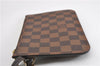 Authentic Louis Vuitton Damier Neverfull Pouch Purse Clutch Bag LV 6498F