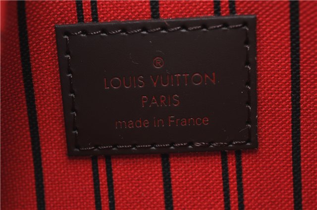 Authentic Louis Vuitton Damier Neverfull Pouch Purse Clutch Bag LV 6498F