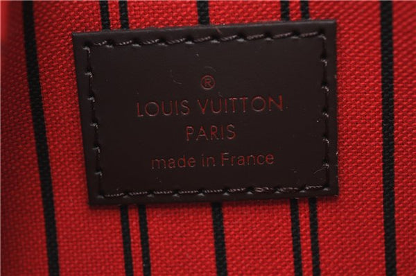 Authentic Louis Vuitton Damier Neverfull Pouch Purse Clutch Bag LV 6498F