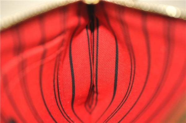 Authentic Louis Vuitton Damier Neverfull Pouch Purse Clutch Bag LV 6498F