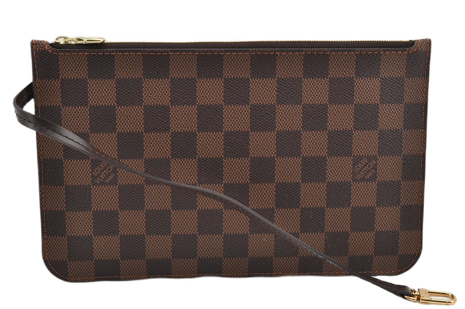 Authentic Louis Vuitton Damier Neverfull Pouch Purse Clutch Bag LV 6499F