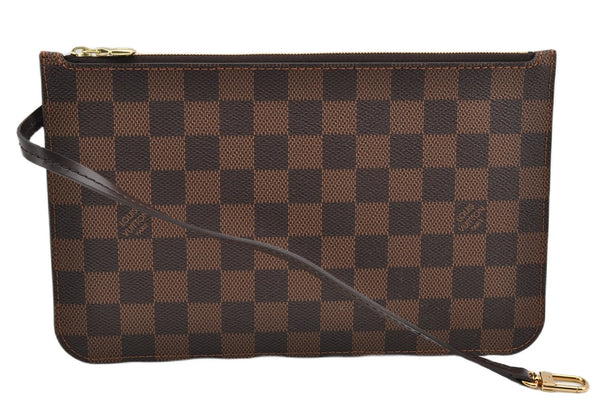 Authentic Louis Vuitton Damier Neverfull Pouch Purse Clutch Bag LV 6499F