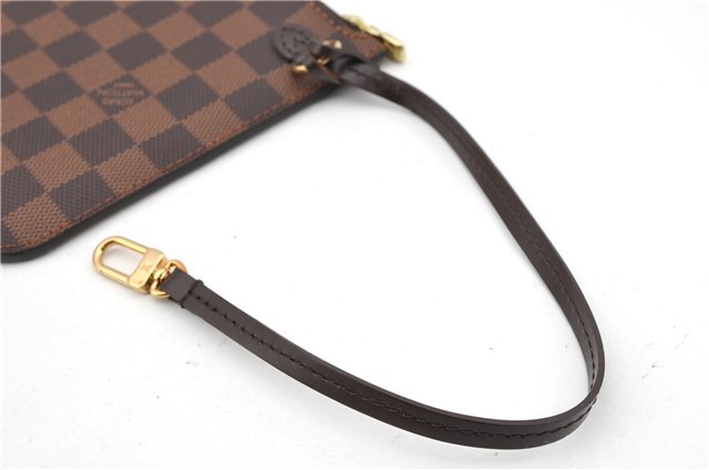 Authentic Louis Vuitton Damier Neverfull Pouch Purse Clutch Bag LV 6499F