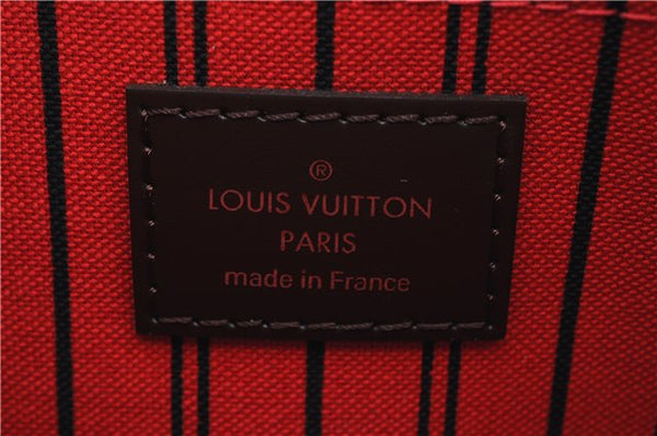 Authentic Louis Vuitton Damier Neverfull Pouch Purse Clutch Bag LV 6499F