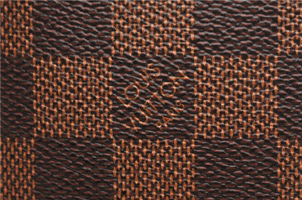 Auth Louis Vuitton Damier Neverfull Pouch Purse Clutch Rose Ballerine Pink 6500F