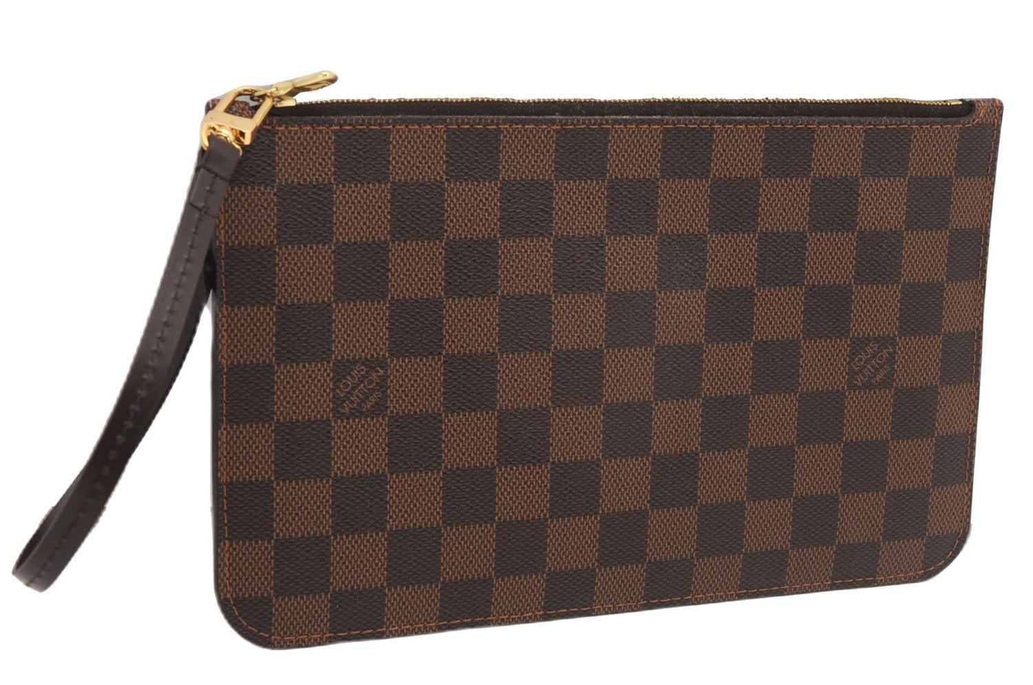 Authentic Louis Vuitton Damier Neverfull Pouch Purse Clutch Bag LV 6501F