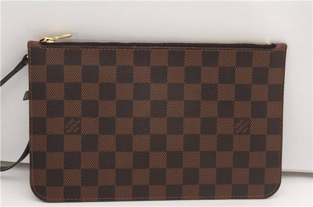 Authentic Louis Vuitton Damier Neverfull Pouch Purse Clutch Bag LV 6501F