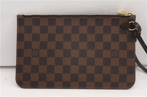 Authentic Louis Vuitton Damier Neverfull Pouch Purse Clutch Bag LV 6501F