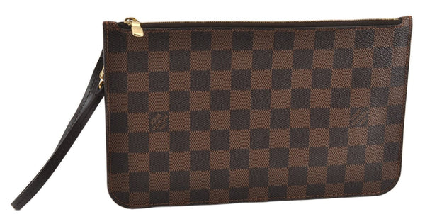 Authentic Louis Vuitton Damier Neverfull Pouch Purse Clutch Bag LV 6502F