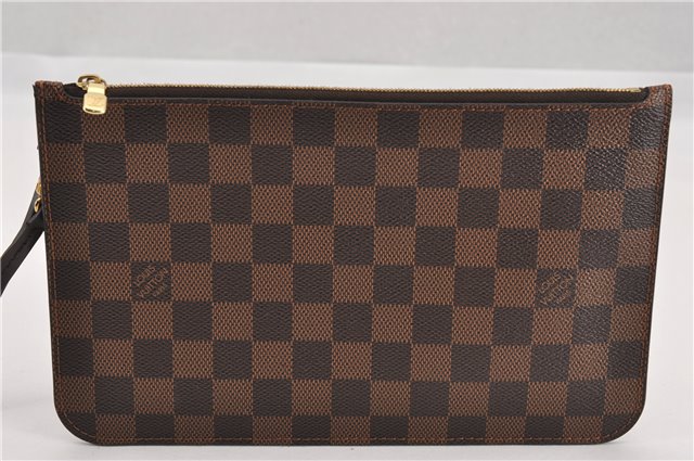 Authentic Louis Vuitton Damier Neverfull Pouch Purse Clutch Bag LV 6502F