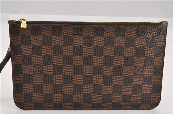 Authentic Louis Vuitton Damier Neverfull Pouch Purse Clutch Bag LV 6502F