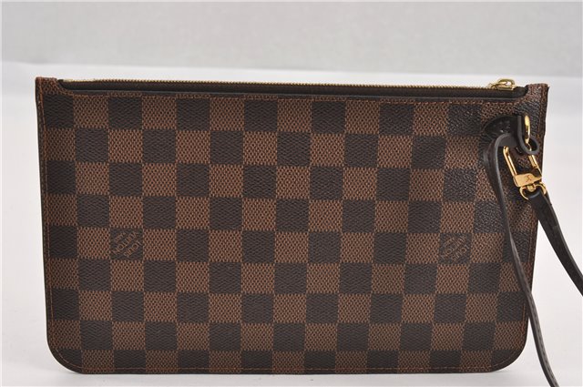 Authentic Louis Vuitton Damier Neverfull Pouch Purse Clutch Bag LV 6502F
