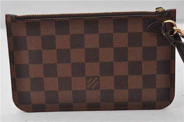 Authentic Louis Vuitton Damier Neverfull Pouch Purse Clutch Bag LV 6503F