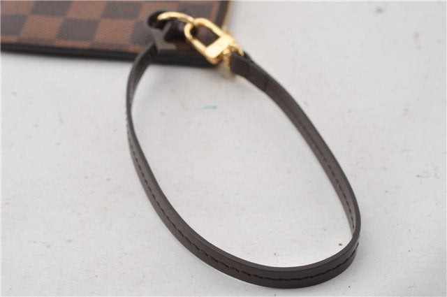 Authentic Louis Vuitton Damier Neverfull Pouch Purse Clutch Bag LV 6503F