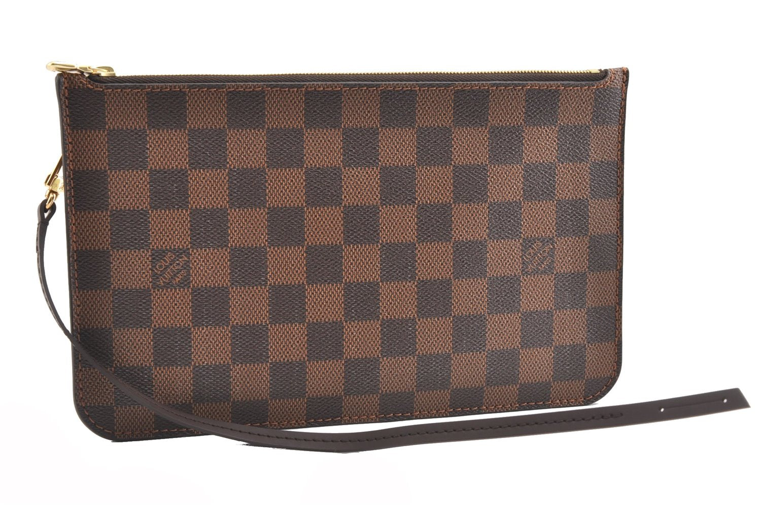Authentic Louis Vuitton Damier Neverfull Pouch Purse Clutch Bag LV 6508F