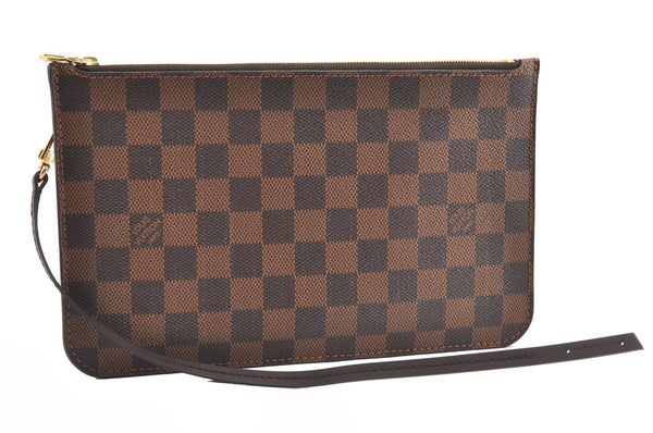Authentic Louis Vuitton Damier Neverfull Pouch Purse Clutch Bag LV 6508F