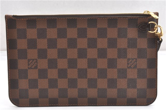 Authentic Louis Vuitton Damier Neverfull Pouch Purse Clutch Bag LV 6508F