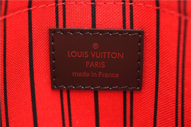 Authentic Louis Vuitton Damier Neverfull Pouch Purse Clutch Bag LV 6508F