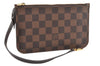 Authentic Louis Vuitton Damier Neverfull Pouch Purse Clutch Bag LV 6509F