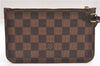 Authentic Louis Vuitton Damier Neverfull Pouch Purse Clutch Bag LV 6509F
