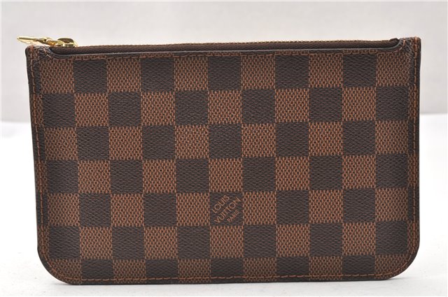 Authentic Louis Vuitton Damier Neverfull Pouch Purse Clutch Bag LV 6511F