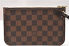 Authentic Louis Vuitton Damier Neverfull Pouch Purse Clutch Bag LV 6511F