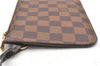 Authentic Louis Vuitton Damier Neverfull Pouch Purse Clutch Bag LV 6511F