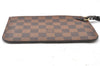 Authentic Louis Vuitton Damier Neverfull Pouch Purse Clutch Bag LV 6511F