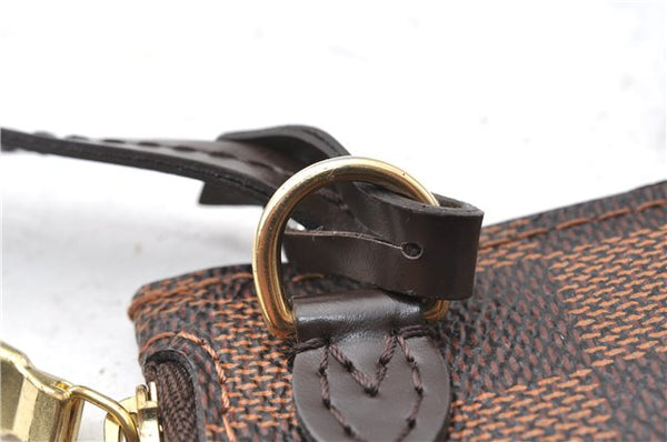 Authentic Louis Vuitton Damier Neverfull Pouch Purse Clutch Bag LV 6511F