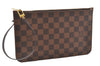 Authentic Louis Vuitton Damier Neverfull Pouch Purse Clutch Bag LV 6517F