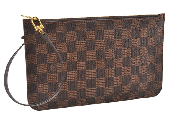 Authentic Louis Vuitton Damier Neverfull Pouch Purse Clutch Bag LV 6517F