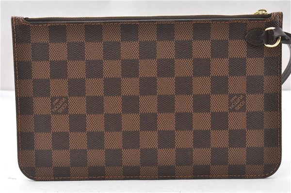 Authentic Louis Vuitton Damier Neverfull Pouch Purse Clutch Bag LV 6517F