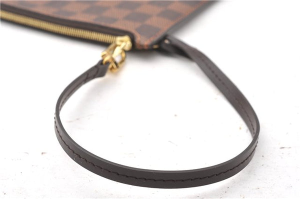 Authentic Louis Vuitton Damier Neverfull Pouch Purse Clutch Bag LV 6517F