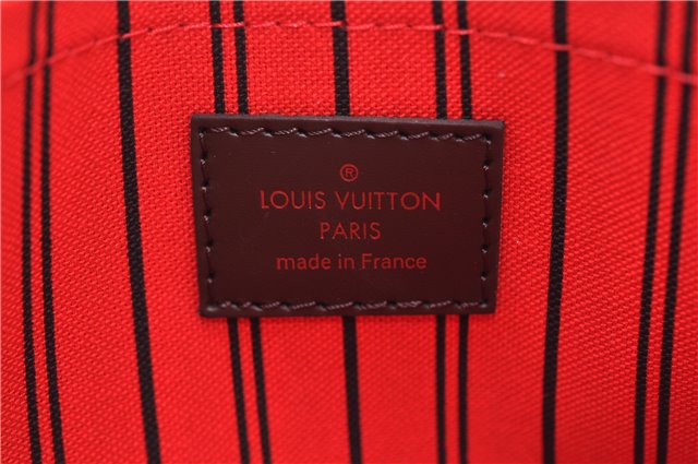 Authentic Louis Vuitton Damier Neverfull Pouch Purse Clutch Bag LV 6517F
