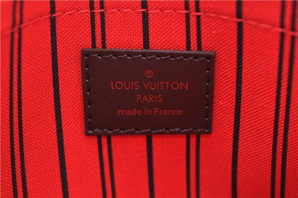 Authentic Louis Vuitton Damier Neverfull Pouch Purse Clutch Bag LV 6517F