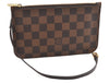 Authentic Louis Vuitton Damier Neverfull Pouch Purse Clutch Bag LV 6520F