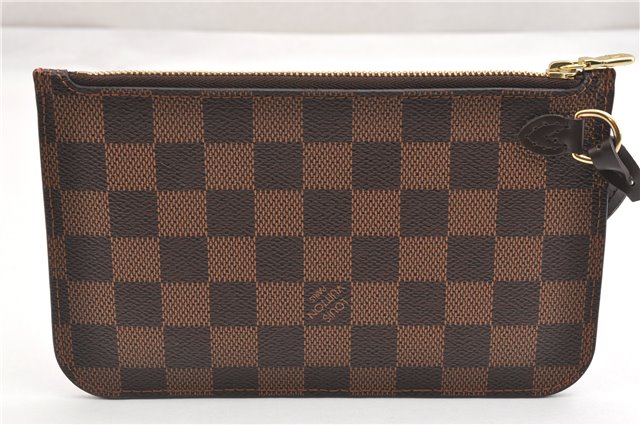 Authentic Louis Vuitton Damier Neverfull Pouch Purse Clutch Bag LV 6520F