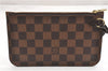 Authentic Louis Vuitton Damier Neverfull Pouch Purse Clutch Bag LV 6520F