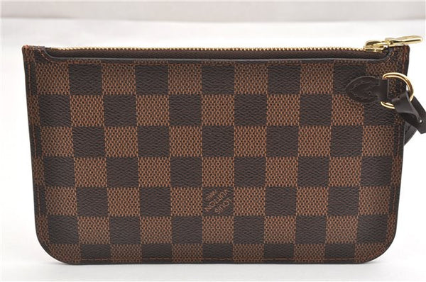 Authentic Louis Vuitton Damier Neverfull Pouch Purse Clutch Bag LV 6520F