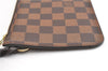 Authentic Louis Vuitton Damier Neverfull Pouch Purse Clutch Bag LV 6520F