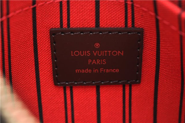 Authentic Louis Vuitton Damier Neverfull Pouch Purse Clutch Bag LV 6520F