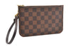 Authentic Louis Vuitton Damier Neverfull Pouch Purse Clutch Bag LV 6521F