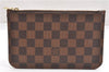 Authentic Louis Vuitton Damier Neverfull Pouch Purse Clutch Bag LV 6521F