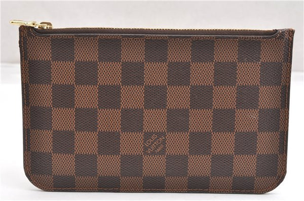 Authentic Louis Vuitton Damier Neverfull Pouch Purse Clutch Bag LV 6521F