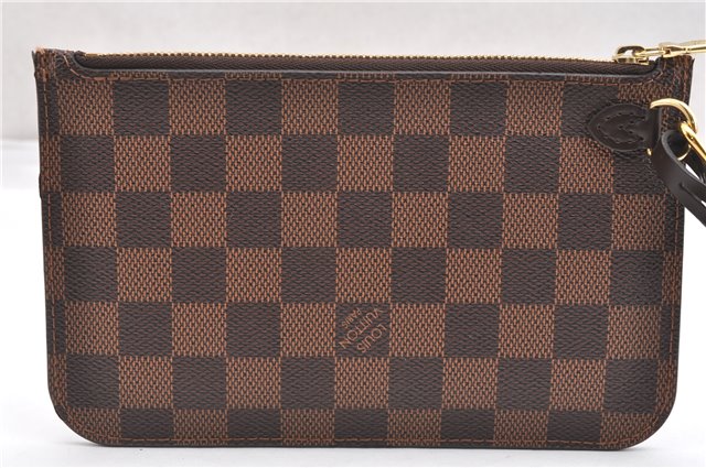 Authentic Louis Vuitton Damier Neverfull Pouch Purse Clutch Bag LV 6521F