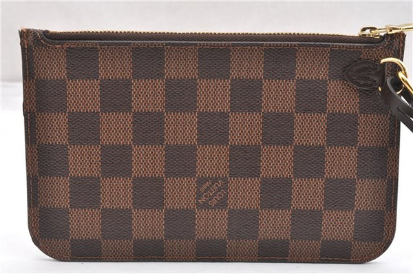 Authentic Louis Vuitton Damier Neverfull Pouch Purse Clutch Bag LV 6521F