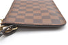 Authentic Louis Vuitton Damier Neverfull Pouch Purse Clutch Bag LV 6521F
